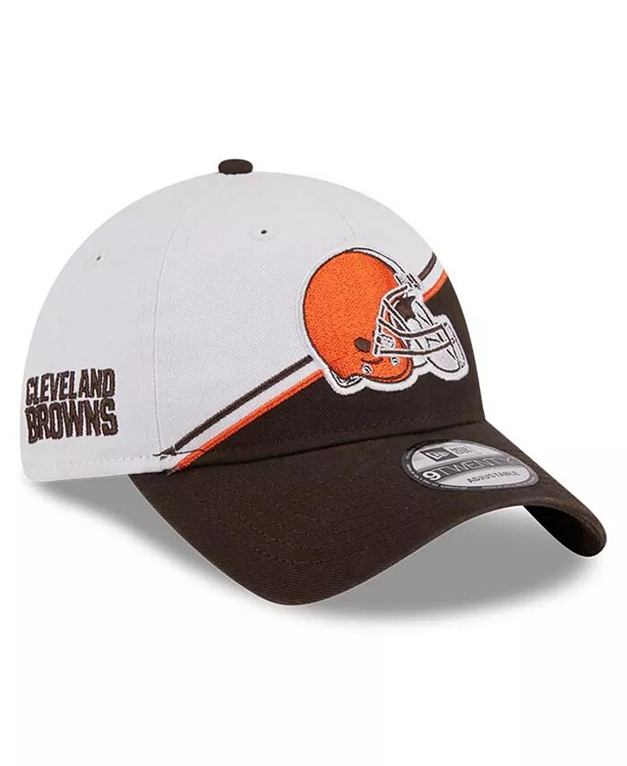 

Мужская белая, коричневая регулируемая кепка Cleveland Browns 2023 Sideline 9TWENTY New Era, коричневый