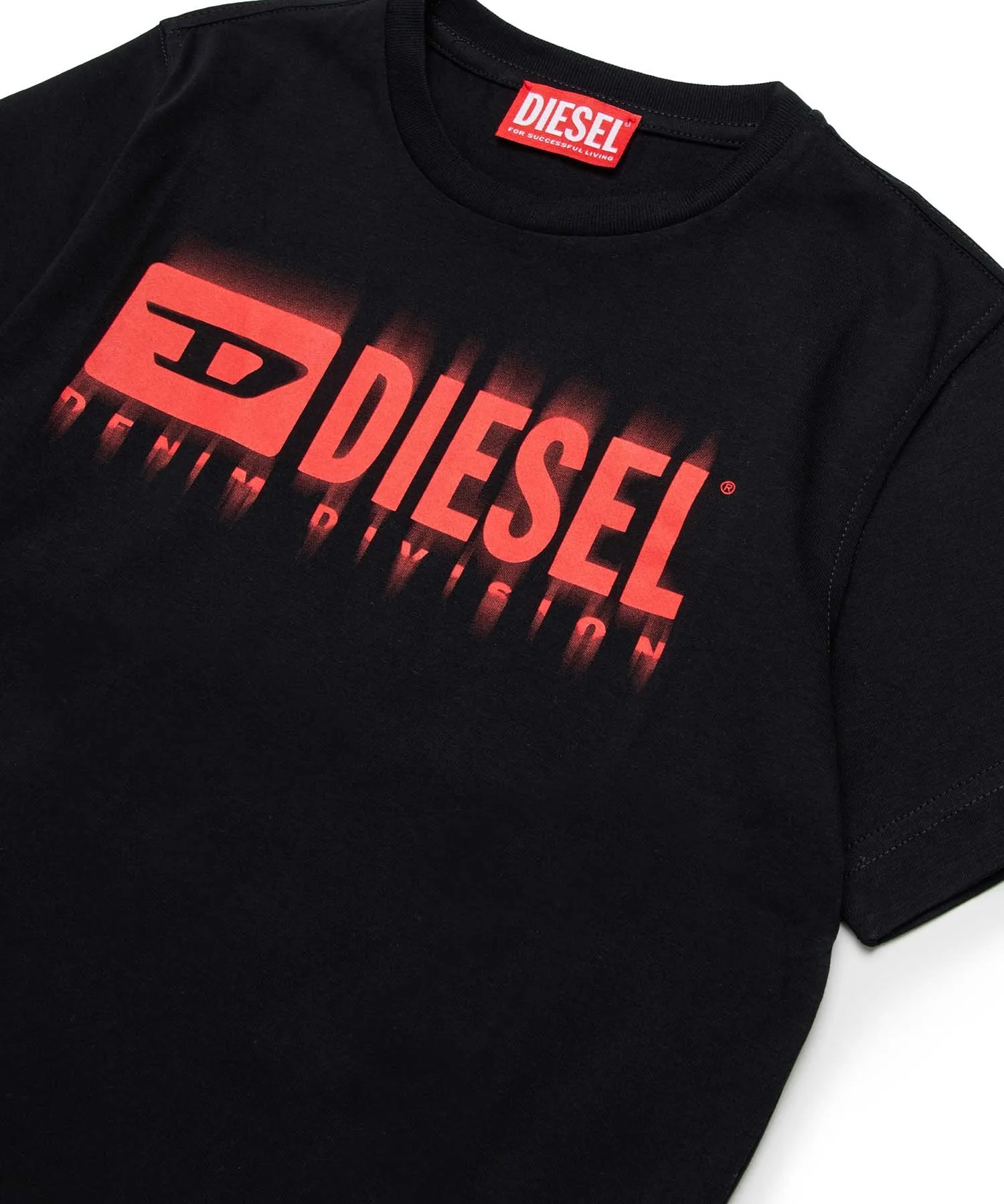 Унисекс футболка с логотипом DIESEL KIDS жёлтая — фото 4