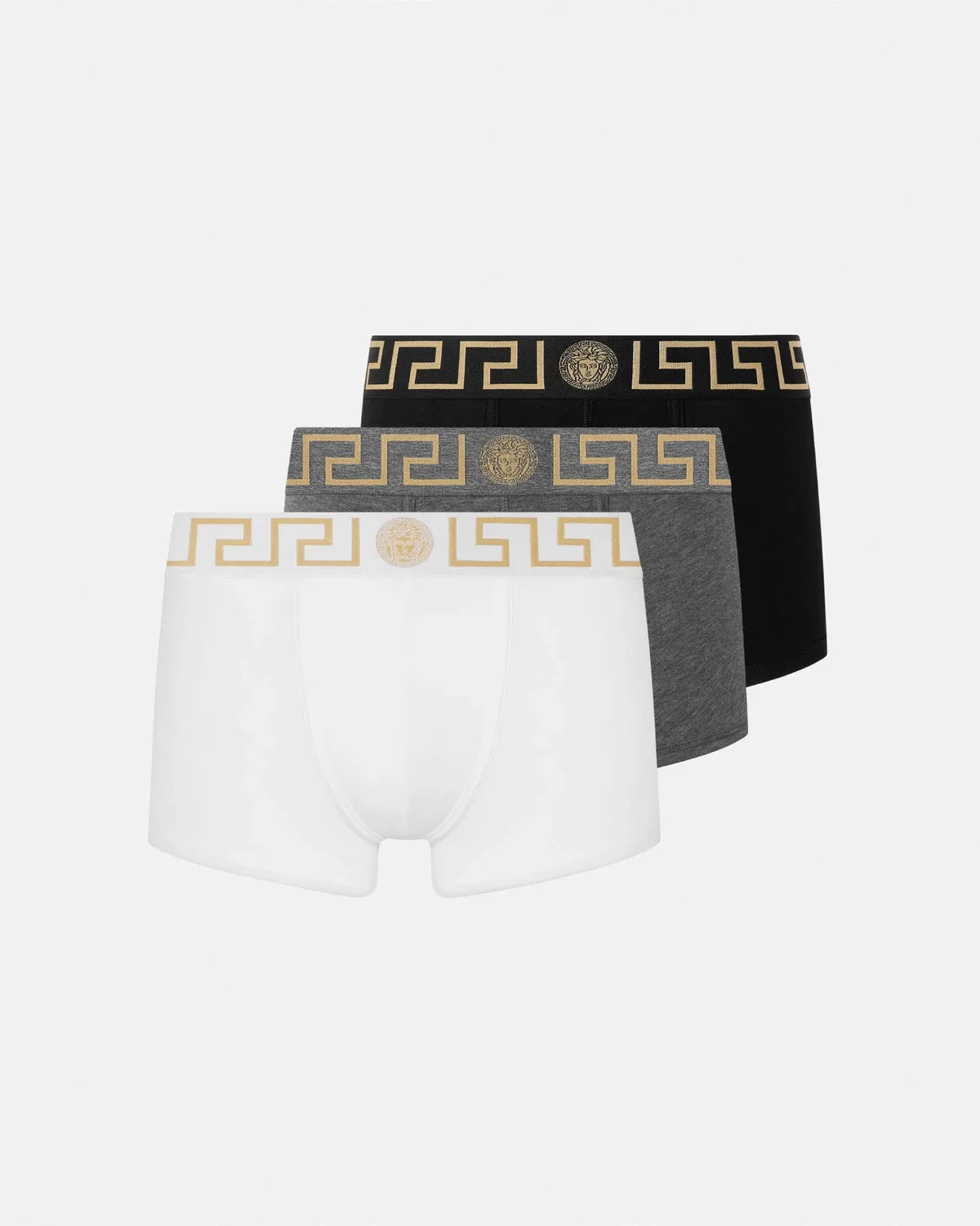 Комплект из трех трусов с бордюром Greca VERSACE, белый