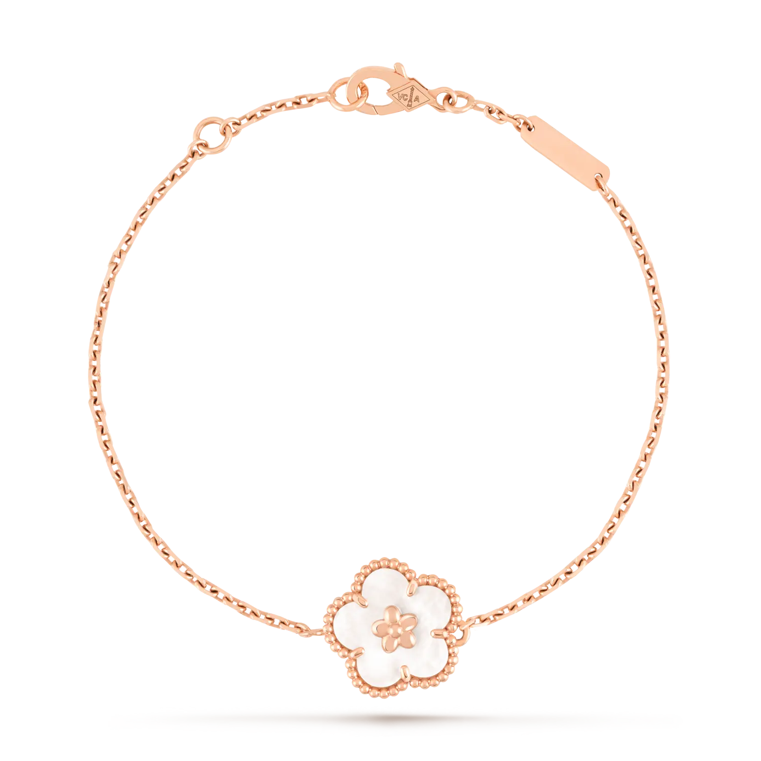 

Браслет Van Cleef & Arpels Lucky Spring, цветок сливы, 18-ct розовое золото, перламутр