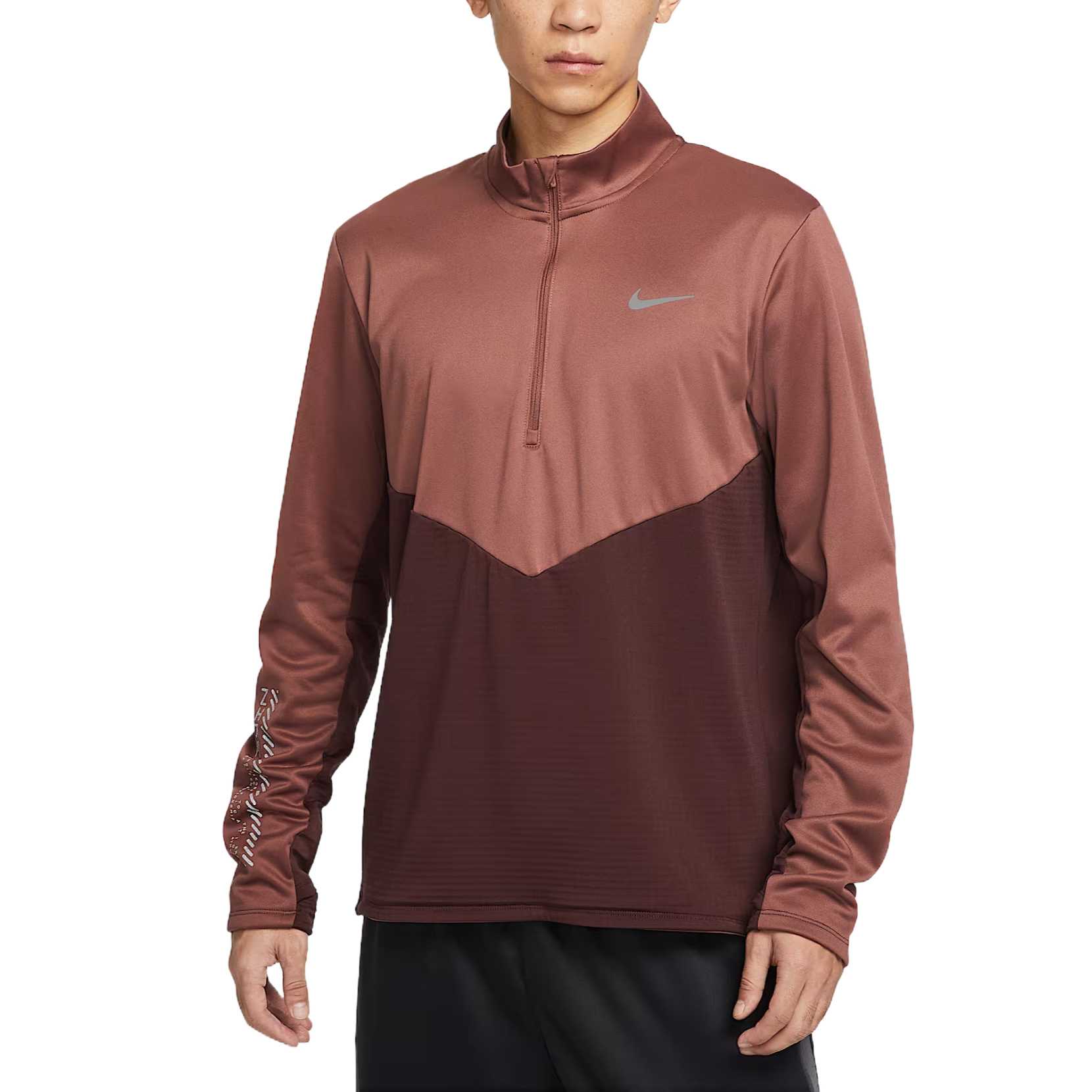 

Беговые футболки для мужчин яркий бордовый Nike, красно-коричневый