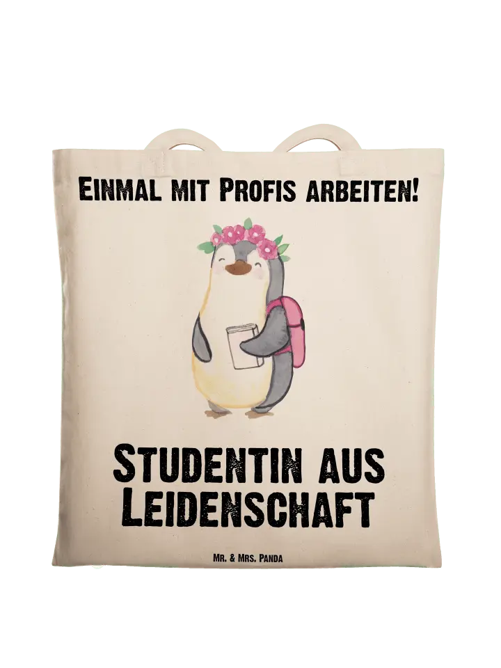 

Сумка для переноски Mr & Mrs Panda Studentin Leidenschaft, кремовый