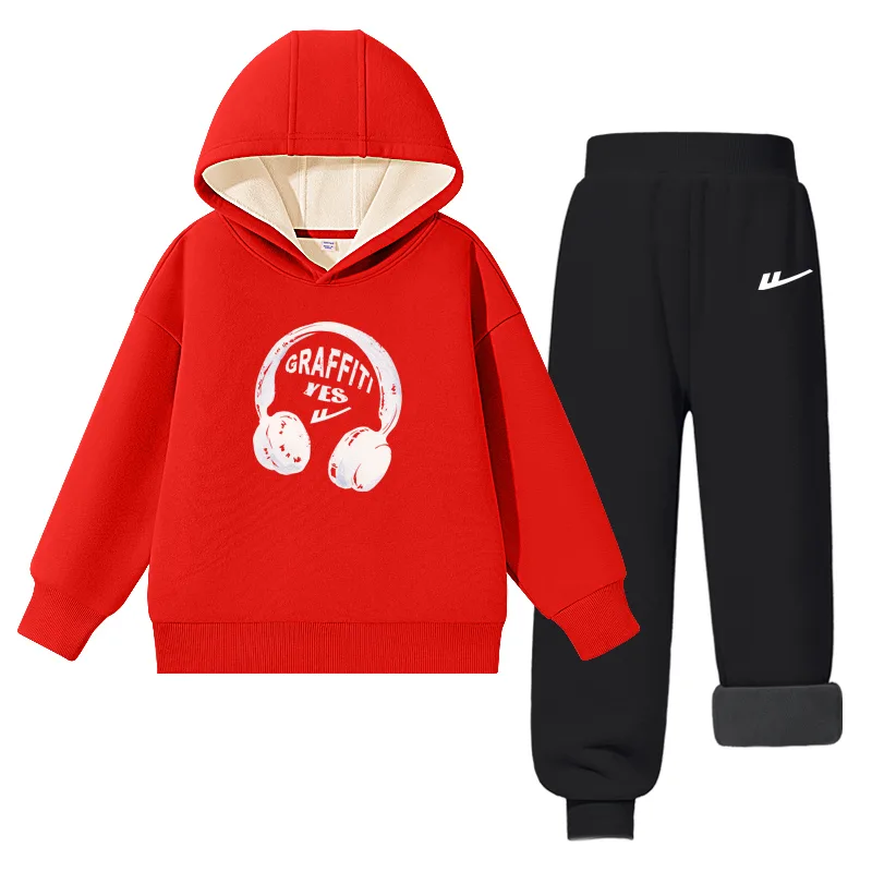Детская повседневная худи для спорта WARRIOR, Red/H Headphones-Gray/H White Logo K — фото 4