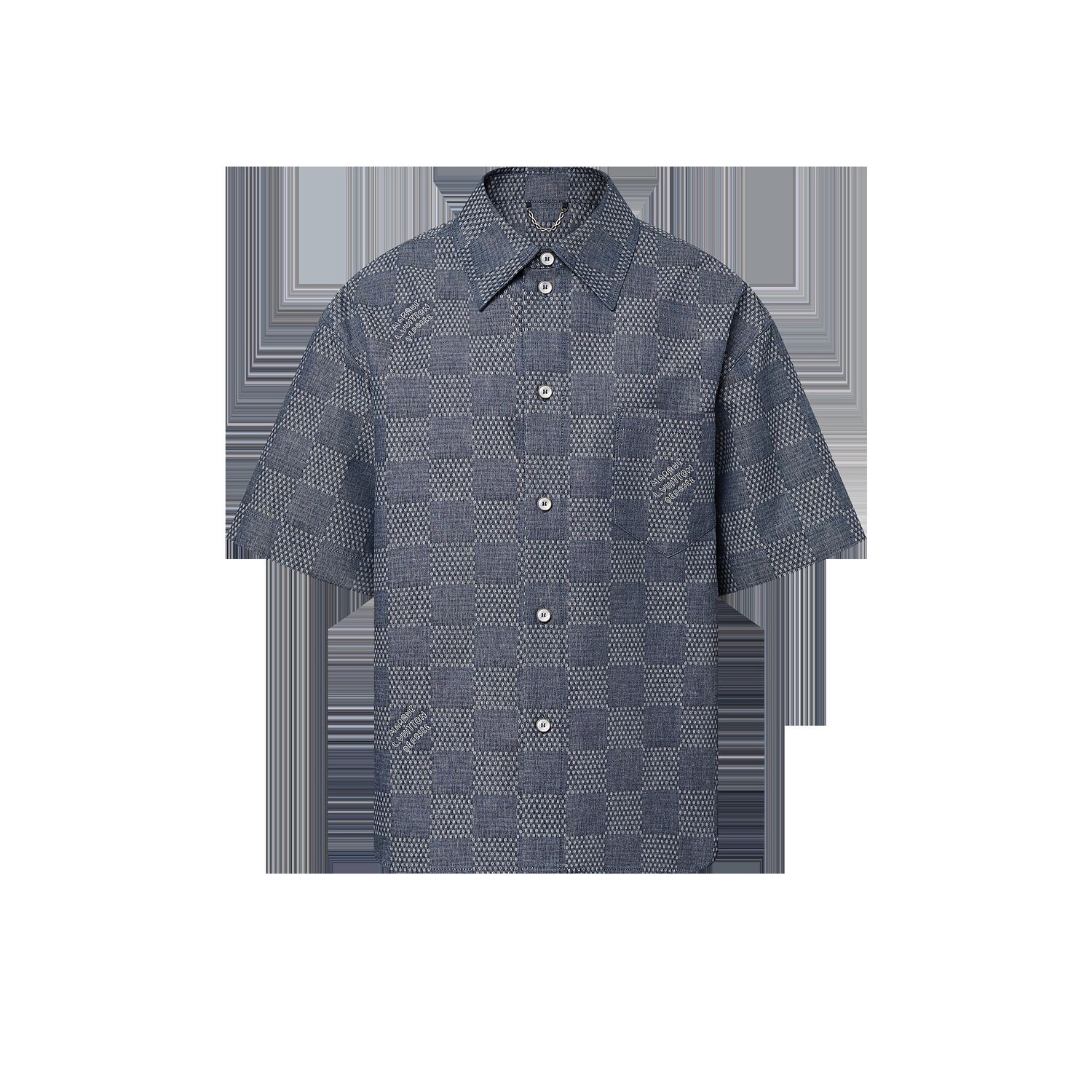 

Рубашка Damier из шамбре с короткими рукавами Louis Vuitton, синий