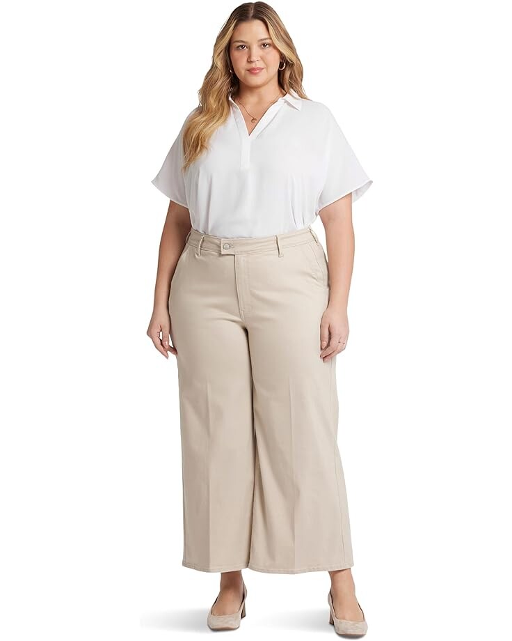 

Джинсы NYDJ Plus Size High-Rise Mona Wide Leg in Feather, цвет Feather