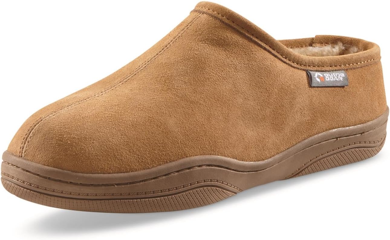 Тапочки Guide Gear Clog для мужчин, для дома и улицы, из замши с поддержкой, Cinnamon — фото 2