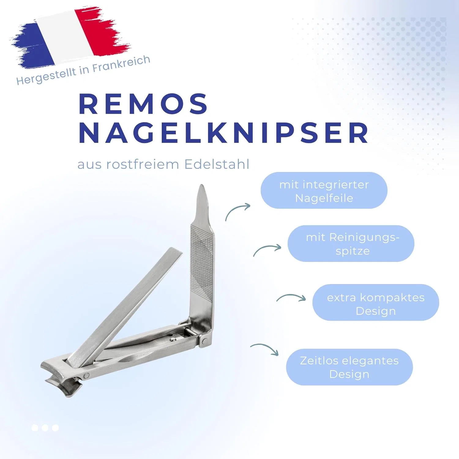 Кусачки для ногтей Remos со встроенной пилкой Remos Professional Body Care — фото 2