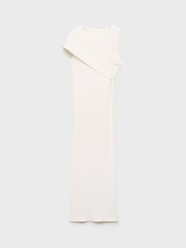 

Parisi асимметричное платье миди без рукавов с бретелями Mango, White