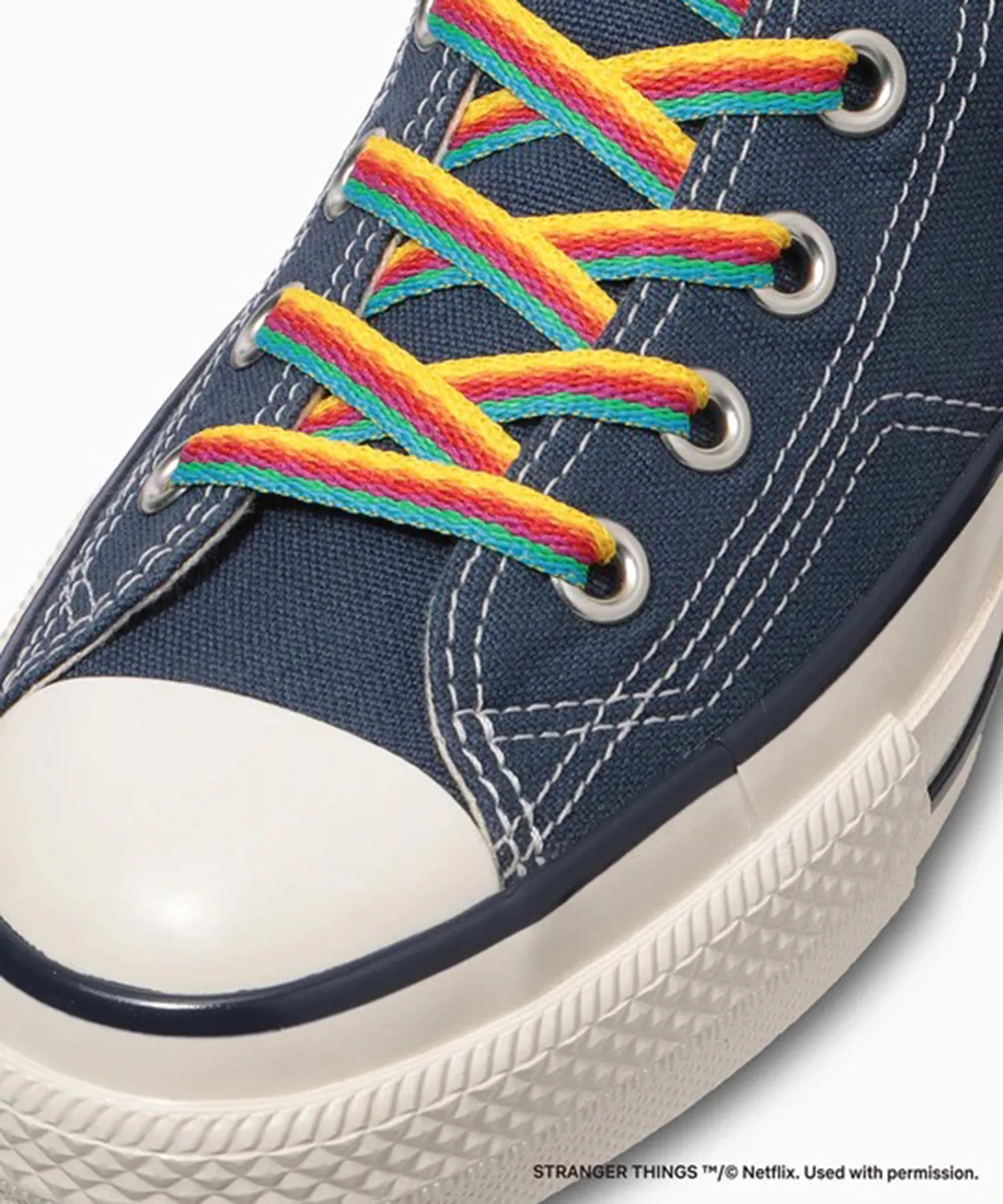 Мужские кроссовки коллаб с Stranger Things ALL STAR AGED 87 TS HI CONVERSE темно-синие — фото 4