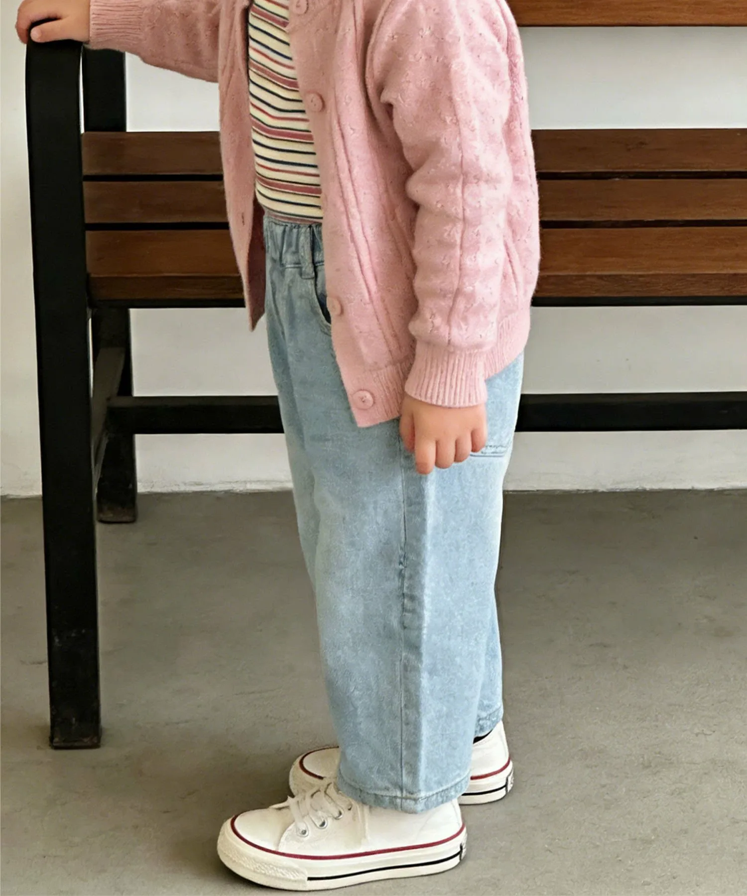 Детские джинсовые штаны-баллоны Aimoha Kids, blue — фото 4