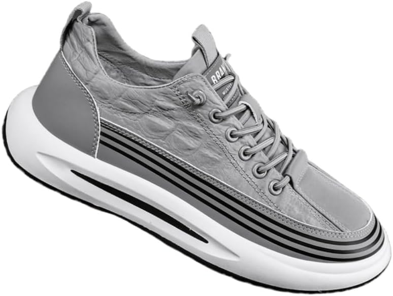 

Мужские модные повседневные спортивные кроссовки - поверхность из ткани, дышащие, противоскользящие и долговечные. Монолитный дизайн. Подходят для активного отдыха и повседневного использования Fmshi, серый