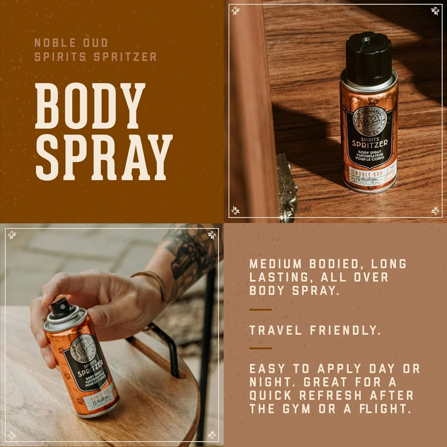 Мужской спрей для тела «Spirits Spritzer Noble Oud» от 18.21 Man Made 18.21 Man Made — фото 2
