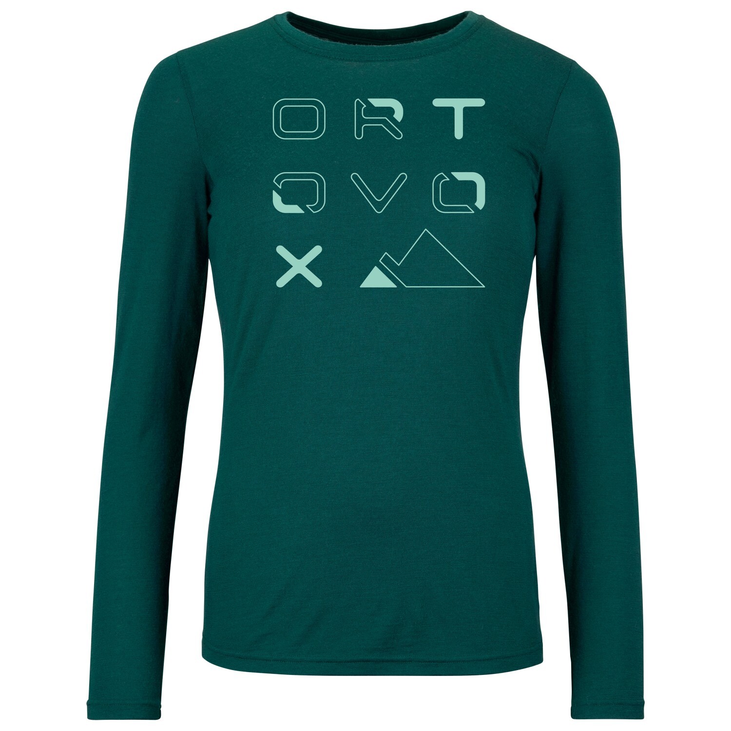 

Рубашка из мериноса Ortovox 185 Merino Brand Outline L/S, цвет Dark Pacific