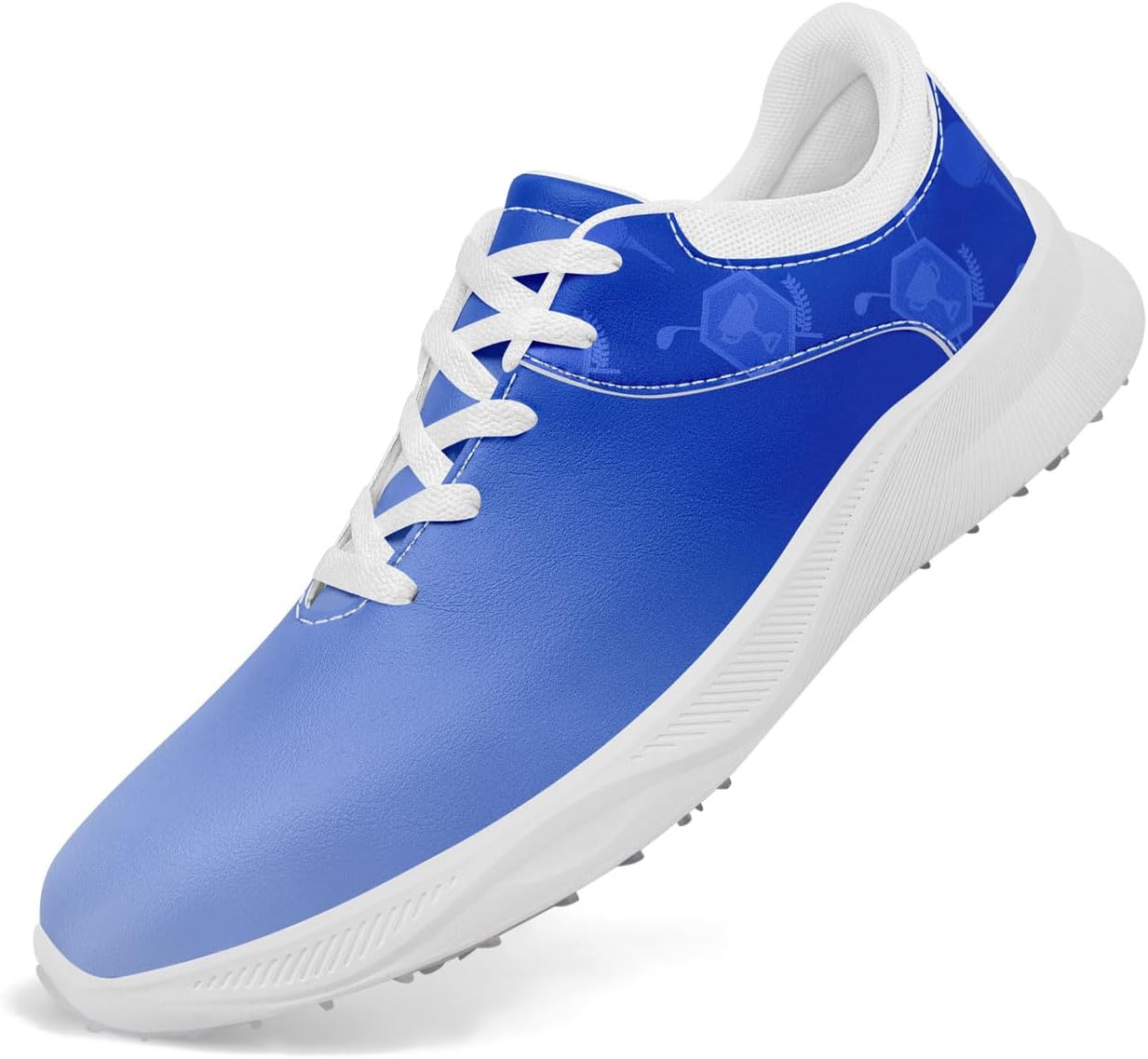 

Градиентные гольф-кроссовки без шипов для мужчин и женщин, водонепроницаемые, дышащие, для ходьбы и спорта, для гольф-курса и повседневной носки Awsole, белый