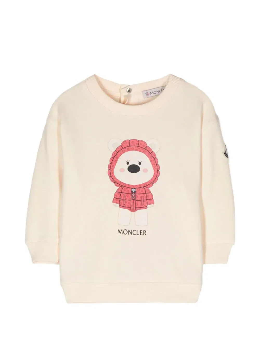 Хлопковая толстовка с графическим принтом Moncler Grenoble Kids, нейтральный