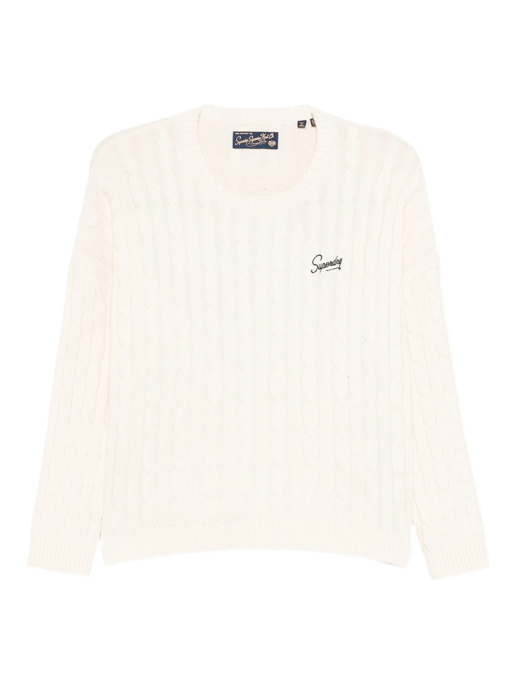 

Свитер фактурной вязки Superdry, белый