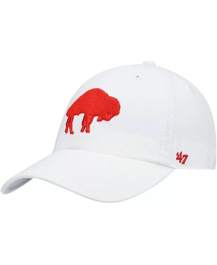 

Мужская белая регулируемая шляпа Buffalo Bills Clean Up Legacy '47 Brand