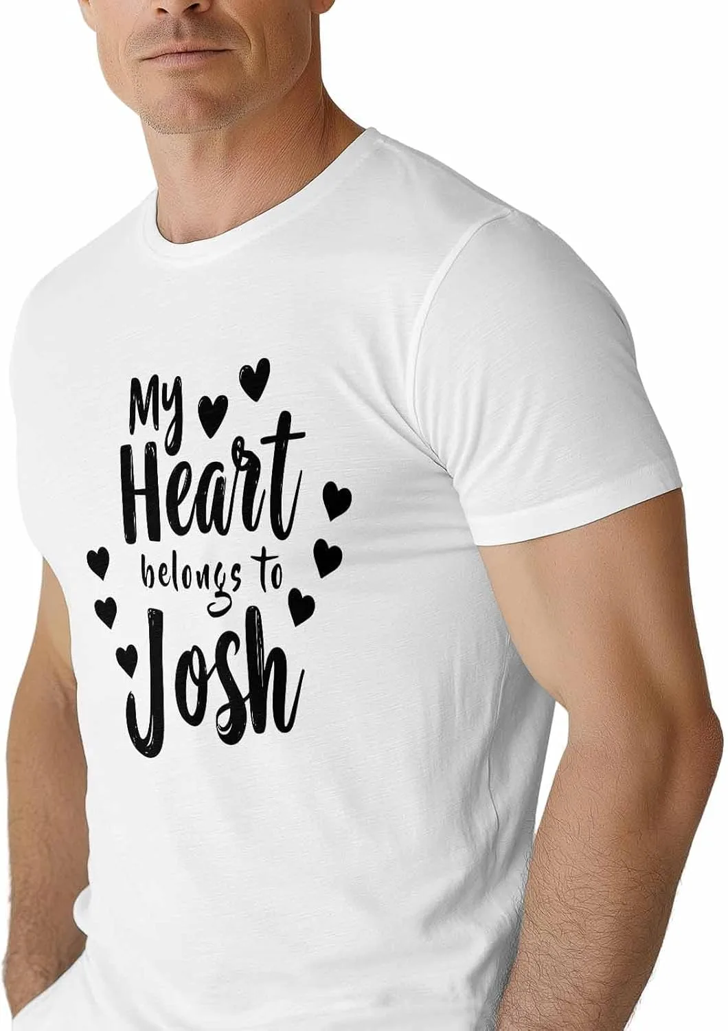 

Футболка My Heart Belongs to Crew Neck, черная с сердцем NITBANLA