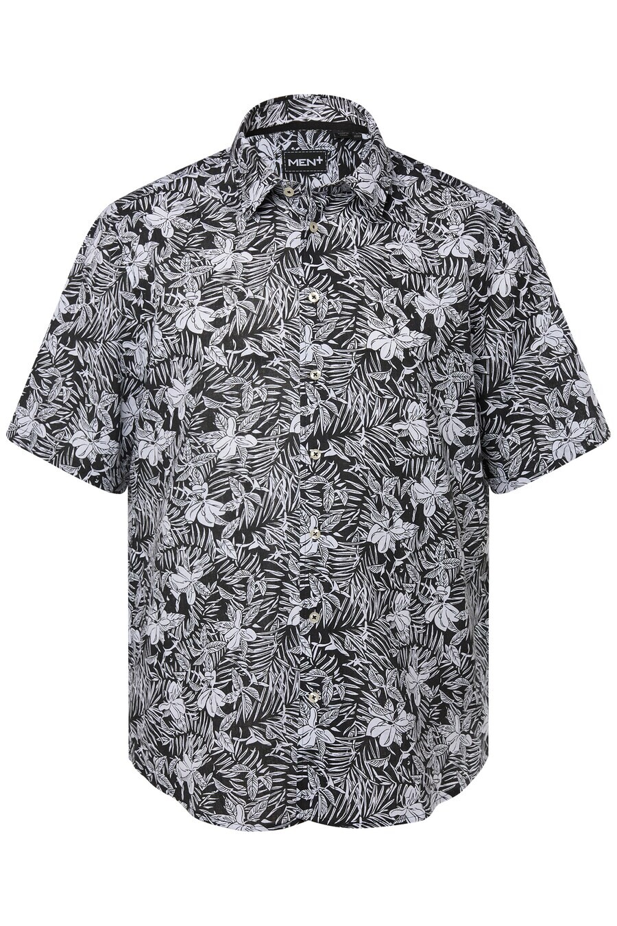 

Повседневная рубашка Men Plus Regular fit Button Up Shirt, черный