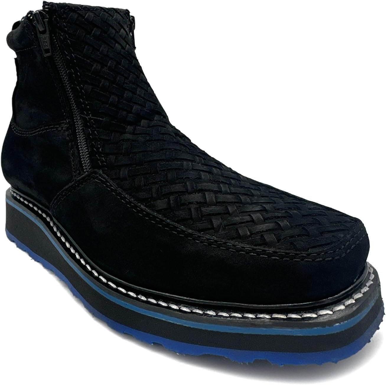 

Мужские ковбойские сапоги Western Shops с квадратным носком из кожи и двойной молнией Petatillo The Western Shops, синий