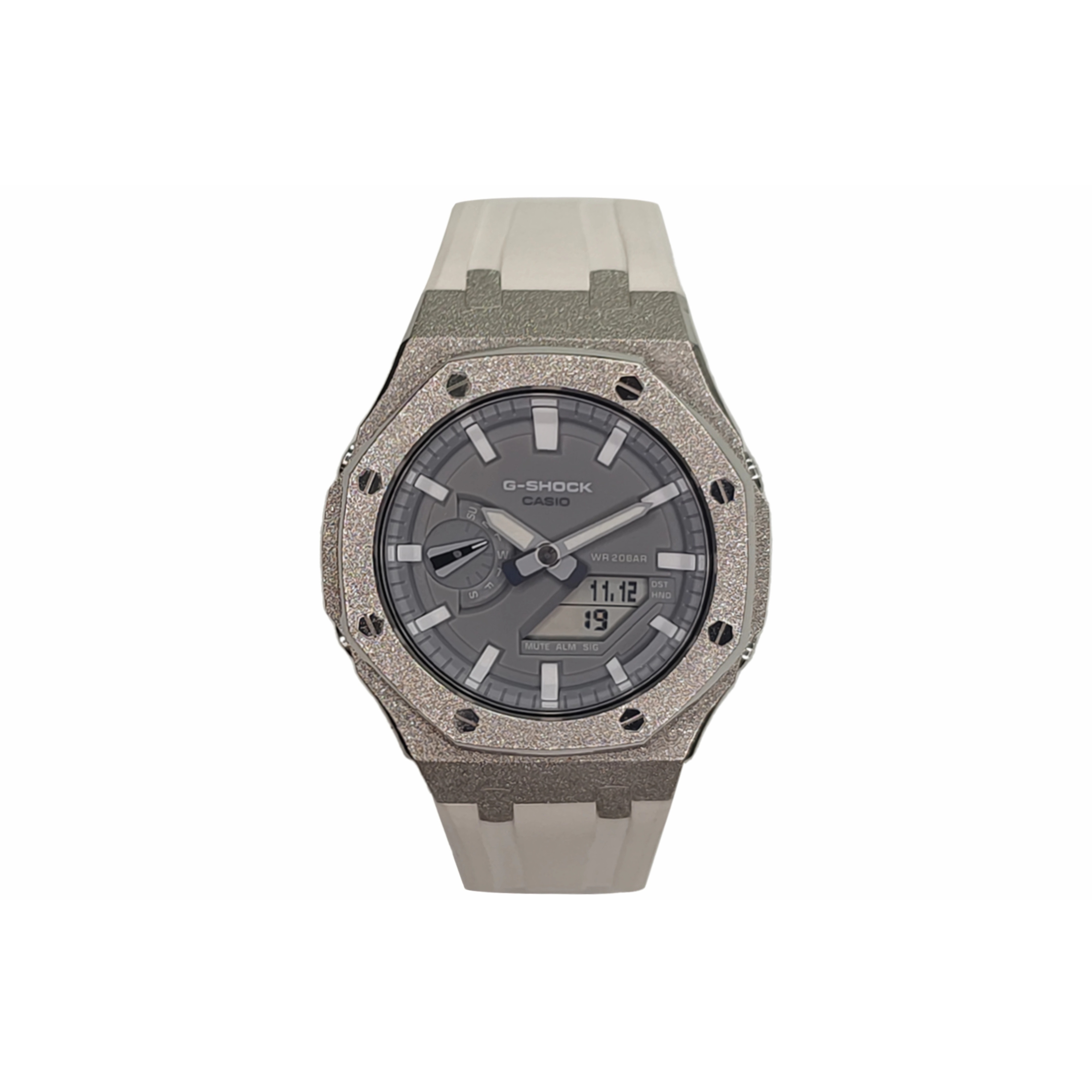 

CASIO Часы Retrofit Series Electronic Movement Fluoroelastomer Strap Watch Men's Watch Gray Dial
