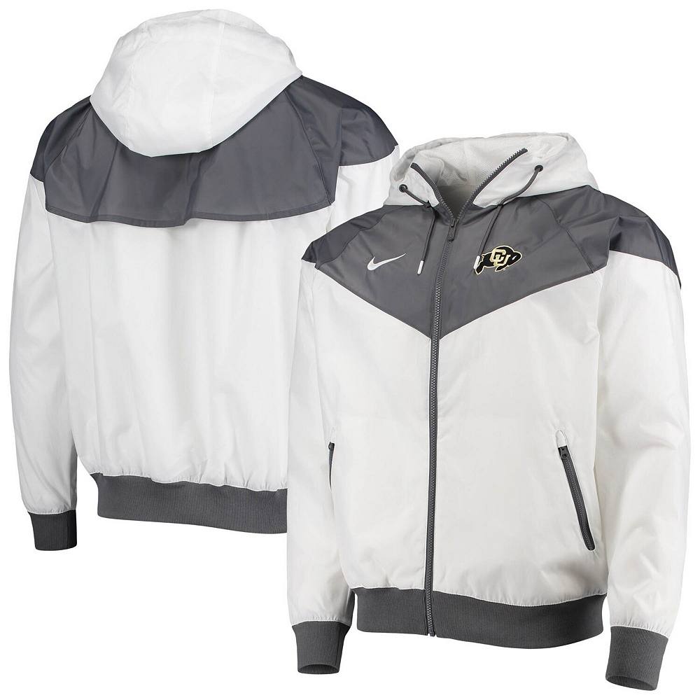 

Мужская куртка с капюшоном и молнией во всю длину Nike Colorado Buffaloes Windrunner реглан, цвет Col White