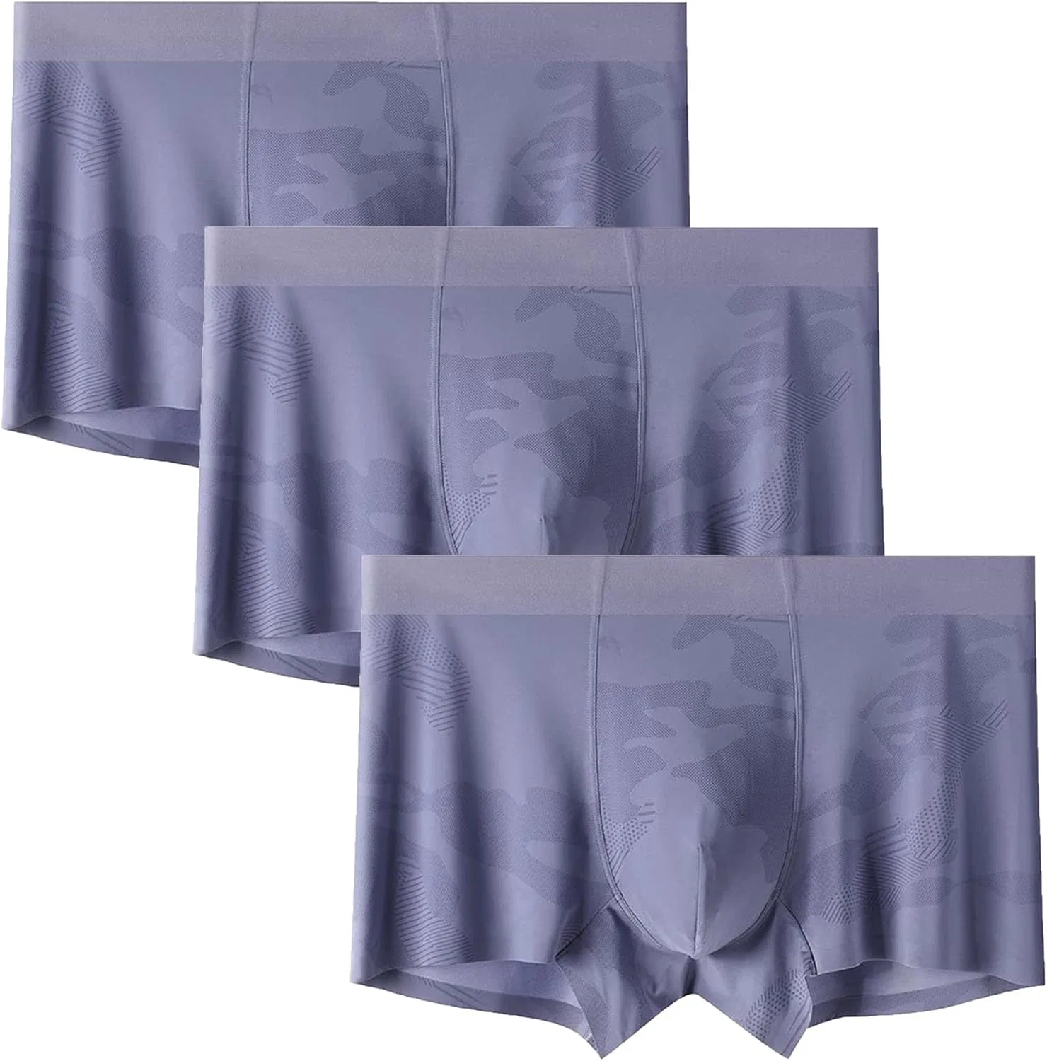 Боксеры спортивные, Men's Ice Silk Breathable Boxers Seamless Hip-Lifting Underwear Sports Body-Shaping Underpants, фиолетовый