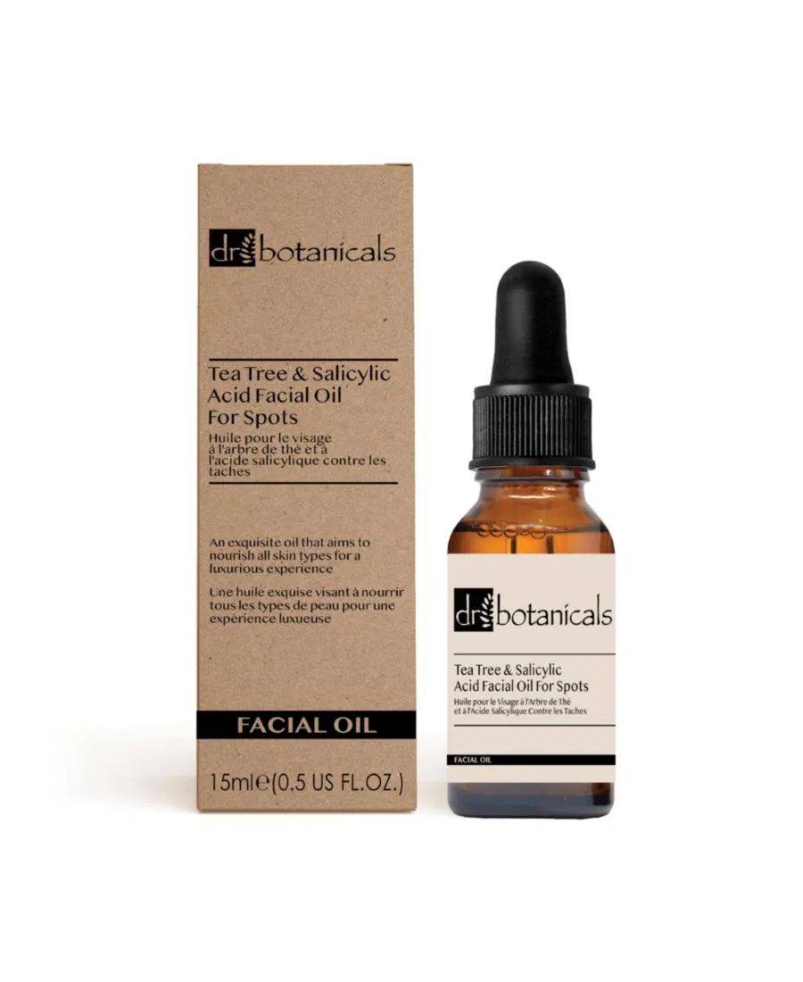 Масло для лица Dr. Botanicals — Эвкалиптовое, чайное дерево и салициловая кислота от прыщей, , белый, 15 мл — фото 2