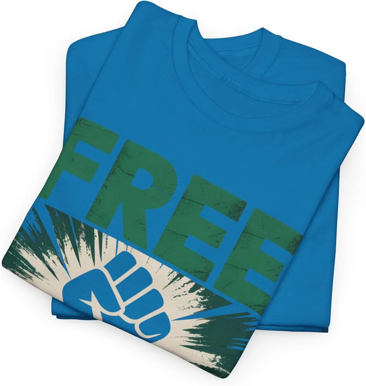 Футболка Freedom, футболка с принтом Persian Solidarity, унисекс, плотный хлопок GENERIC, Sapphire — фото 3