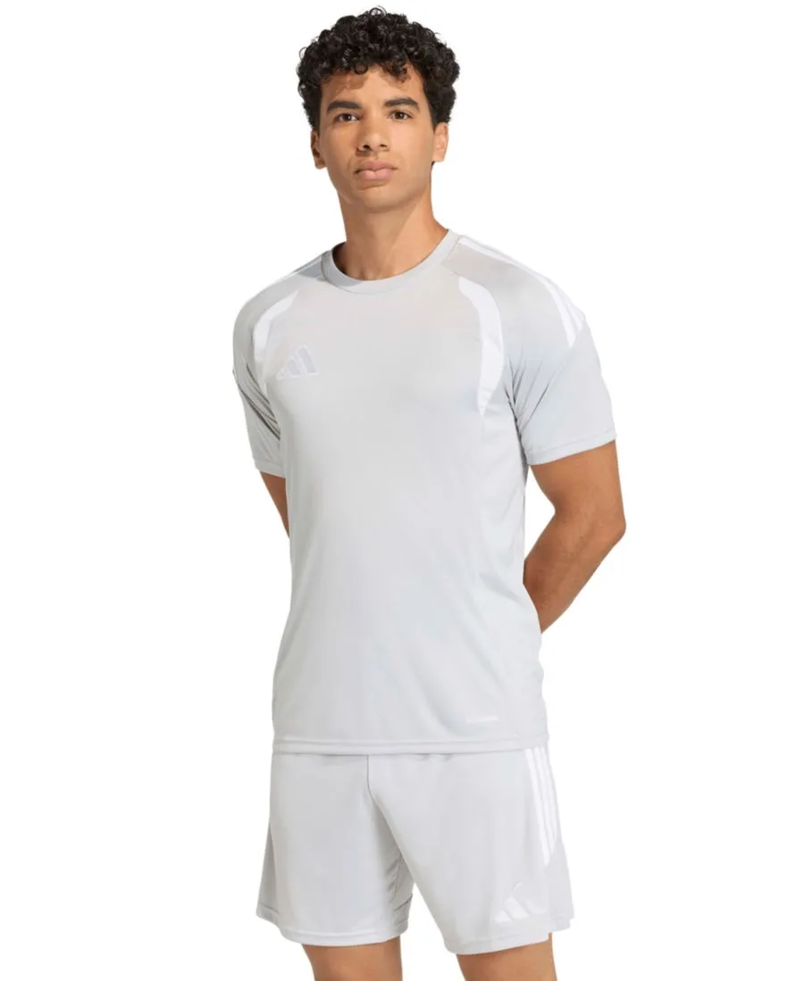 Мужская футболка Tiro 26 League Jersey с круглым вырезом и возможностью надевания Adidas, lite серый