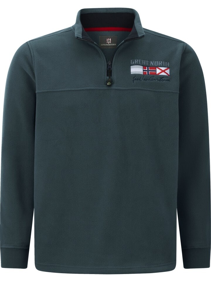 

Флисовый пуловер Jan Vanderstorm Fleece Sweatshirt SIETSE, цвет petrol