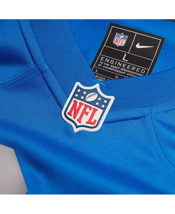 Мужская игровая джерси Aidan Hutchinson синего цвета Detroit Lions (альтернативная) Nike — фото 4