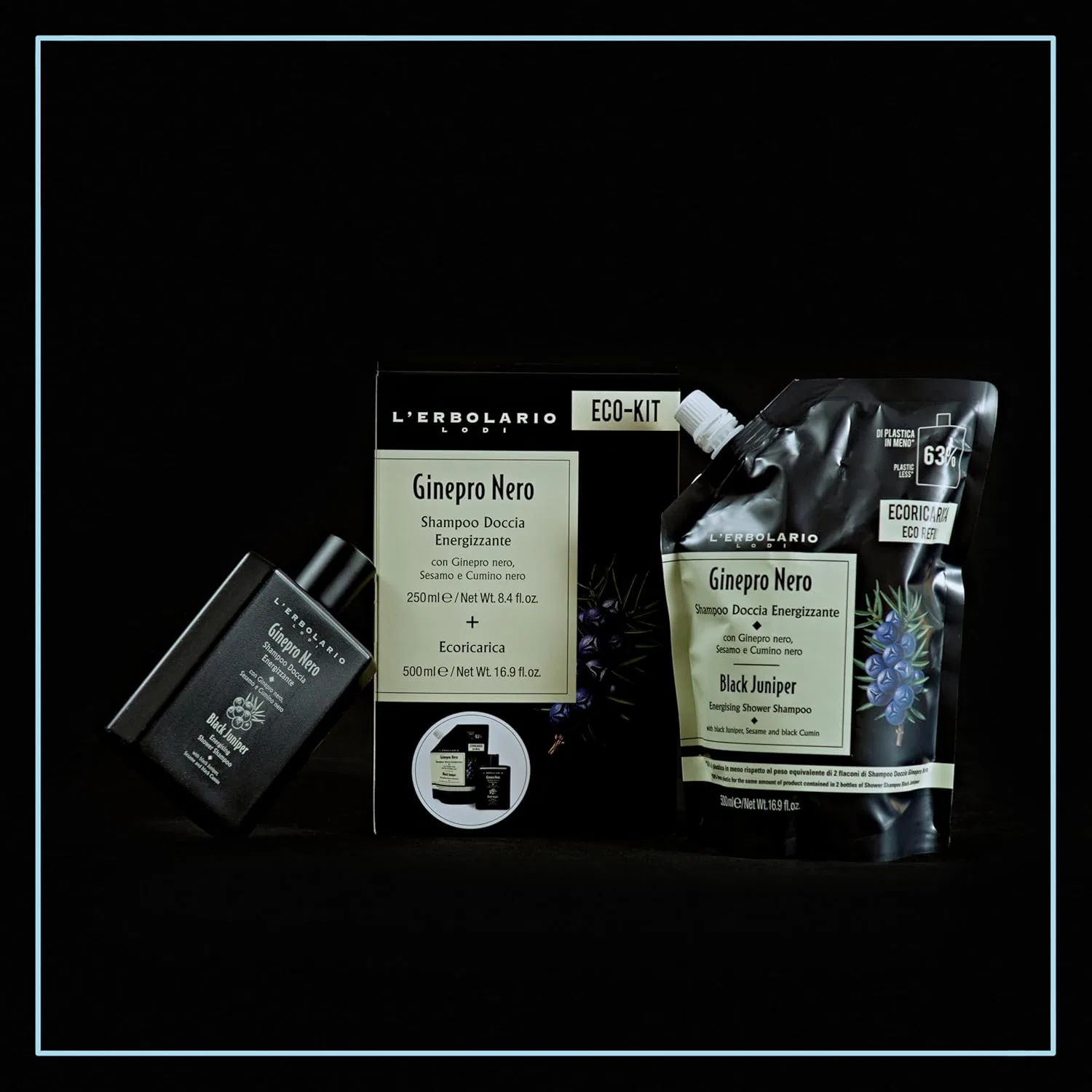 Эко-гель для душа Juniper Black L'Erbolario — фото 3