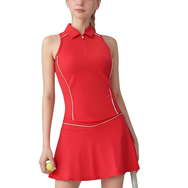 

Женский поло-топ без рукавов с молнией и контрастной окантовкой для гольфа и тенниса Anna-Kaci, Orange