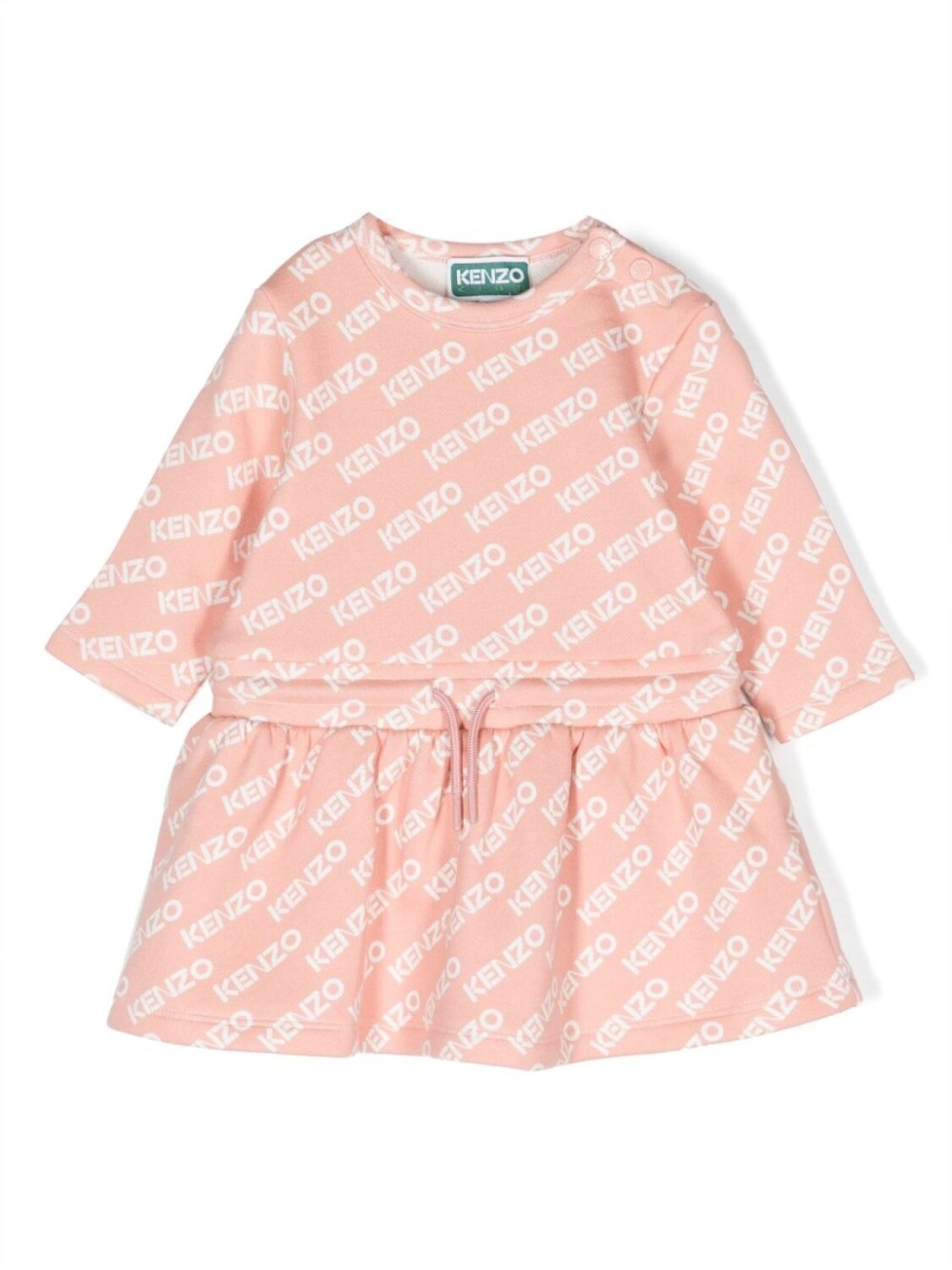 

Kenzo Kids расклешенное платье с логотипом, розовый