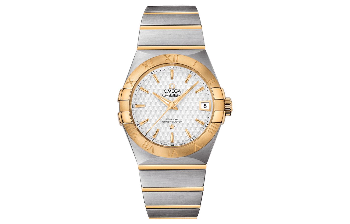 

OMEGA Часы Constellation Collection Automatic Mechanical Movement Men's Watch 38mm White Dial Stainless Steel 18K Gold Strap