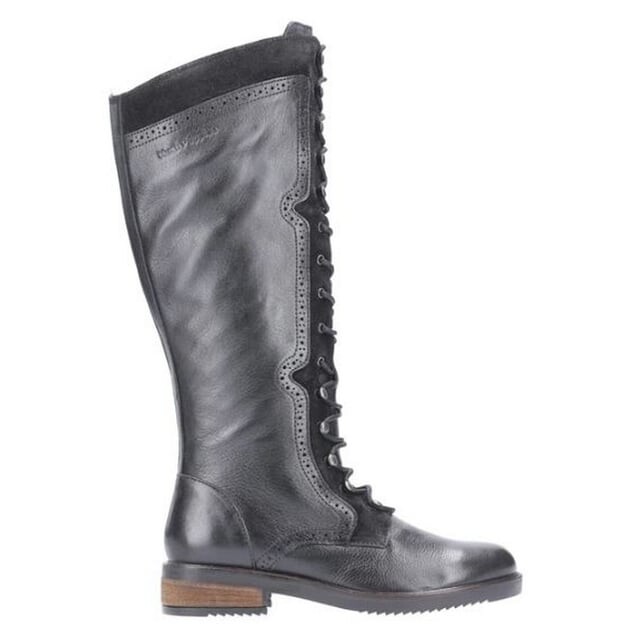 Женские сапоги Rudy на шнуровке длинные кожаные Hush Puppies, черный — фото 3