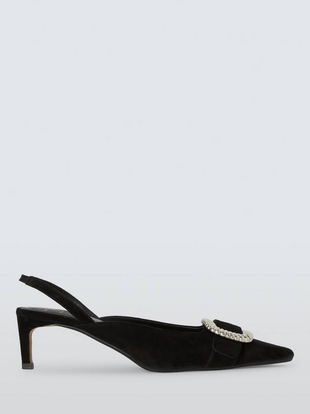Слингбэки с пряжкой из замши John Lewis x REJINA PYO, Black