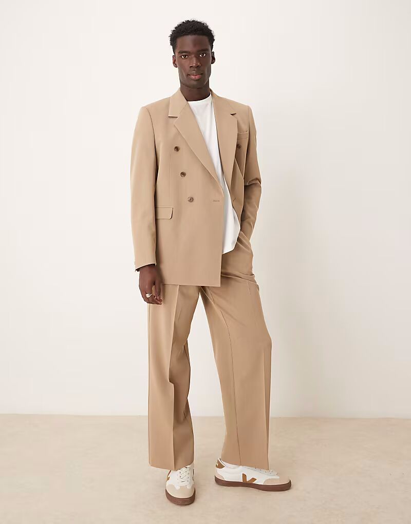 

Брюки-баллоны цвета темного камня Asos Design