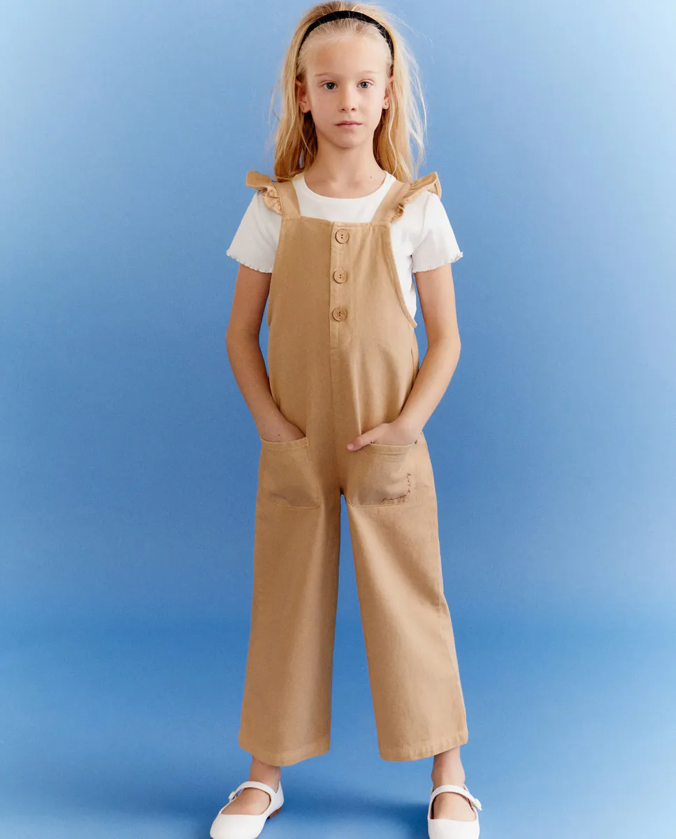 

Твиловый комбинезон для девочек Kids El Corte Inglés, коричневый