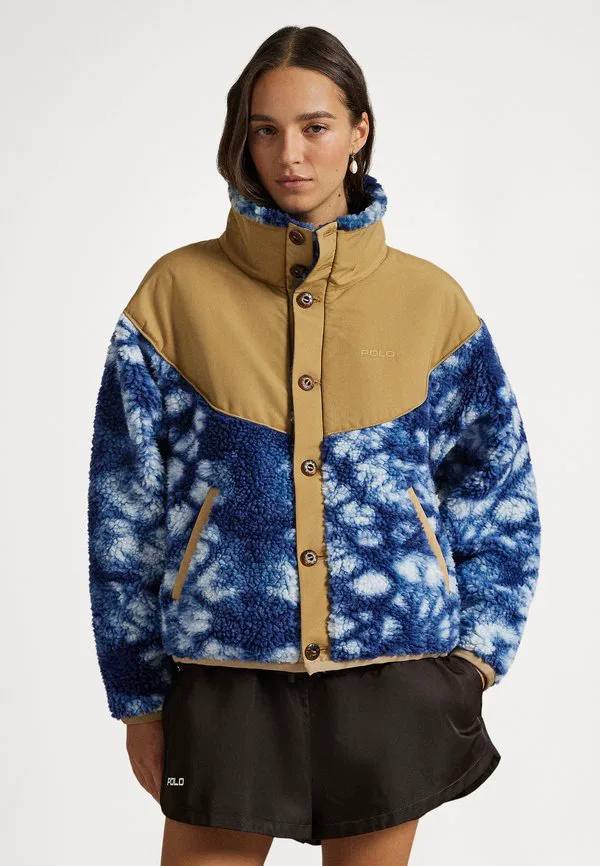 Куртка из гибридного флиса с эффектом тай-дай и рипстопа. Polo Ralph Lauren, Tie Dye Jacquard