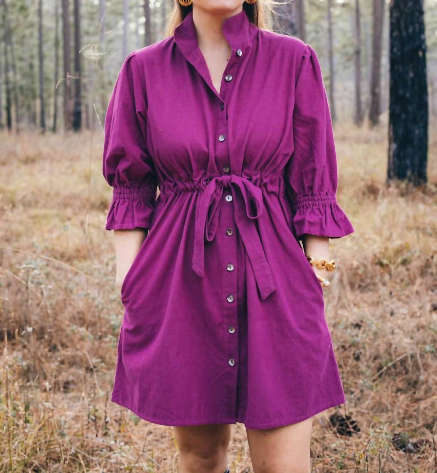 

Платье Stella Corduroy в цвете Boysenberry HOLLY SHAE Design
