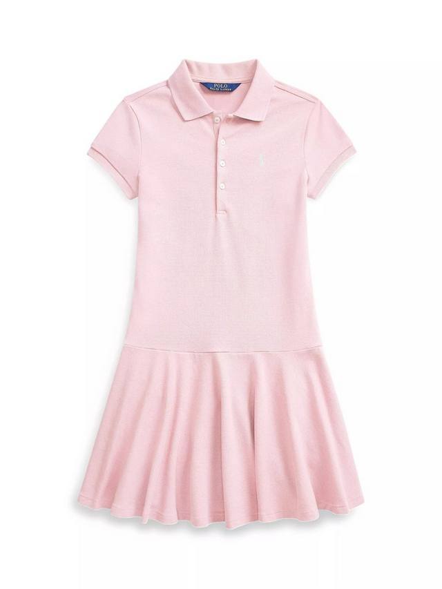 

Детское хлопковое платье-поло Ralph Lauren, Pink/White