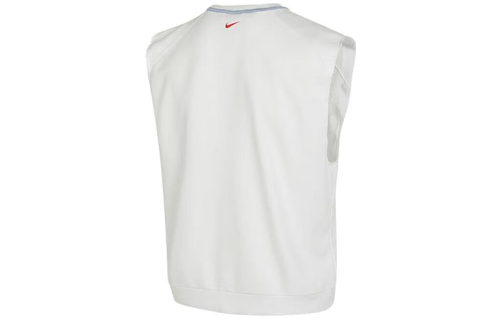 Спортивный топ Nike Dri-FIT Sleeveless Fleece Workout Top 'White' DX0883-121, белый — фото 2