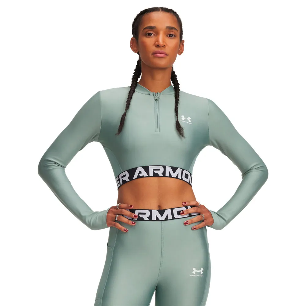 

Толстовка спортивная Under Armour HeatGear Rib half zip, зеленый