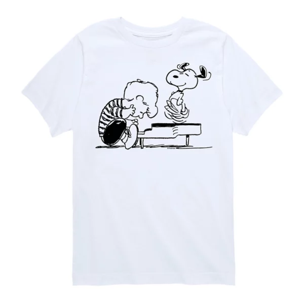 

Футболка с принтом «Peaths Schroeder & Snoopy» для мальчиков 8-20 лет Licensed Character, белый