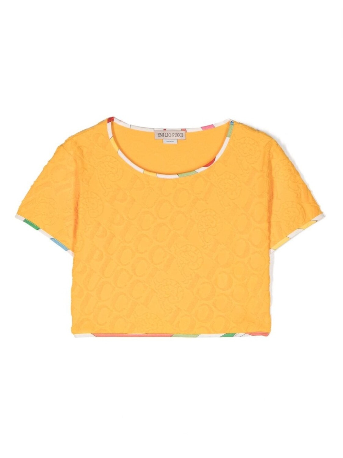 

PUCCI Junior футболка с монограммой, оранжевый