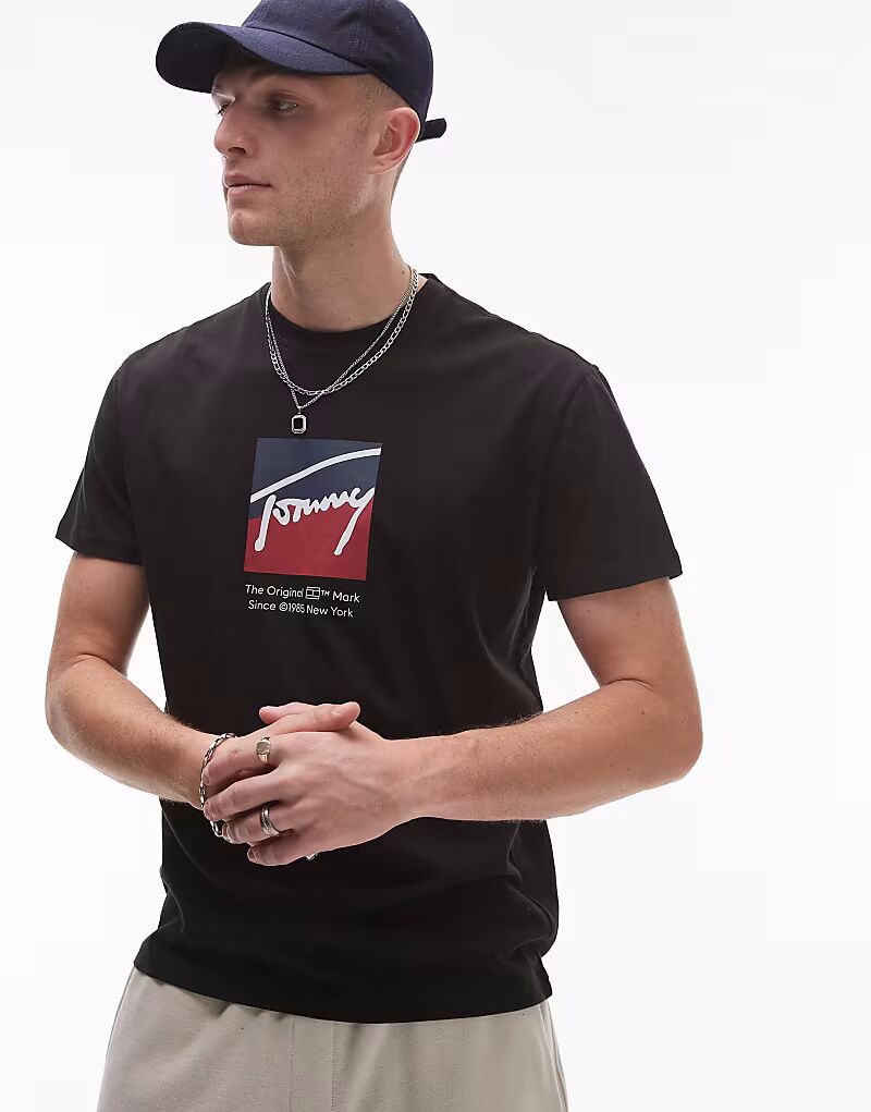 

Футболка Tommy Jeans с изображением ДНК-бокса черного цвета