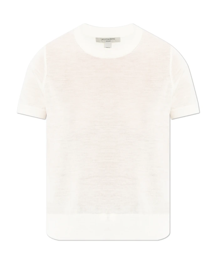 

Топ из шерсти Берна Allsaints, бежевый