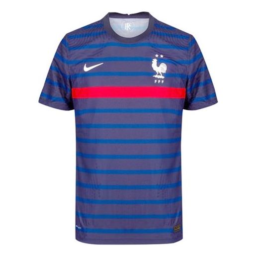 

Футболка Nike 2020 Season France Home Player Edition Stripe Soccer/Football Short Sleeve Black Blue Blackblue, синий